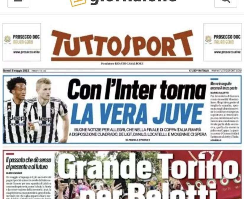 Prima TS - Con l’Inter torna la vera Juve 