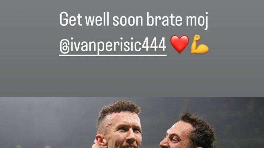 Calhanoglu, messaggio a Perisic: "Rimettiti presto"