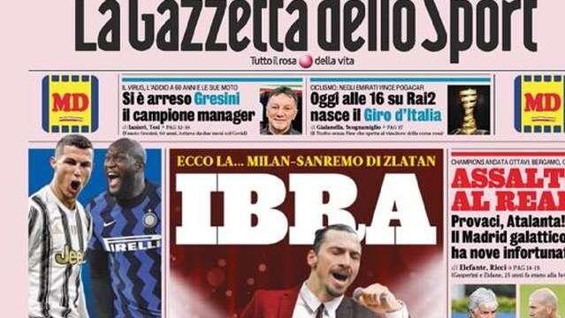 Prima pagina GdS - Ronaldo-Lukaku: a noi due!