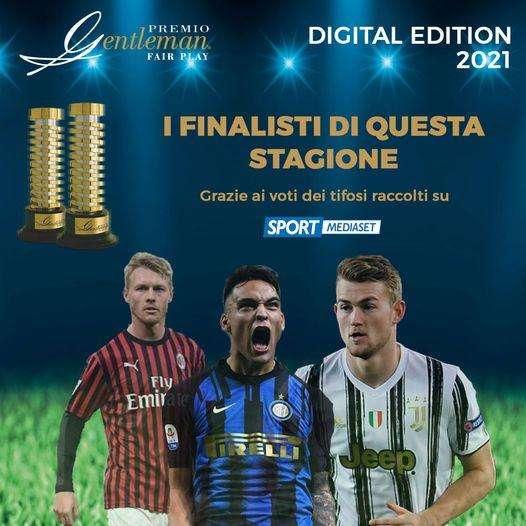 Premio Gentleman 2021: Lautaro Martinez, De Ligt e Kjaer i tre finalisti 