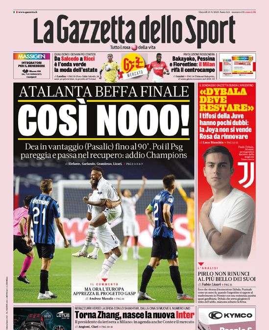 Prima pagina GdS - Torna Zhang, nasce la nuova Inter
