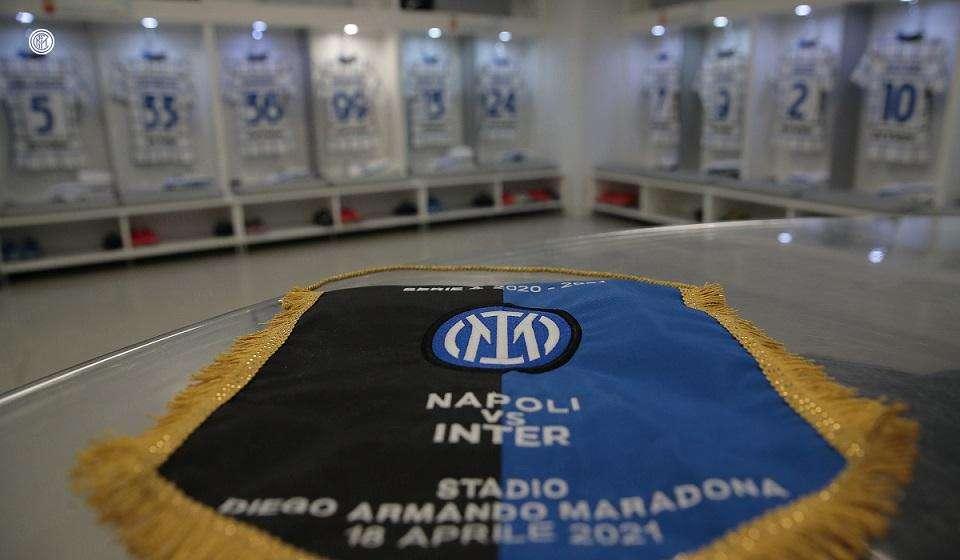 FOTO - Dentro lo spogliatoio del Maradona: l'Inter giocherà con la maglia da trasferta Away