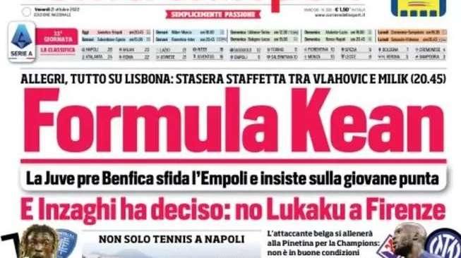 Prima CdS - Inzaghi ha deciso: no Lukaku a Firenze