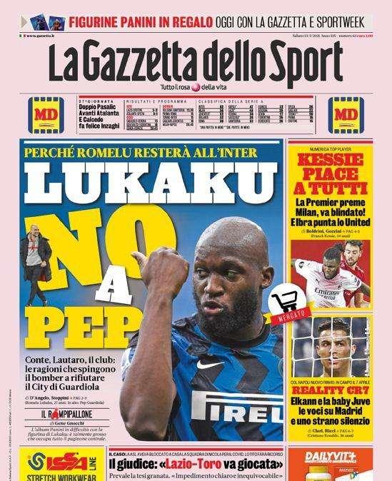 Prima pagina GdS - Lukaku, no a Pep. Perché Romelu resterà all'Inter