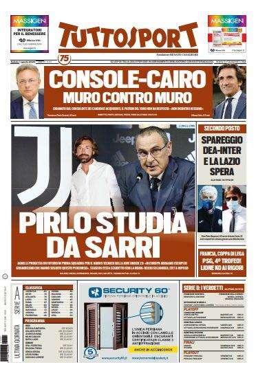 Prima pagina TS - Spareggio Dea-Inter