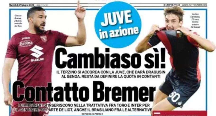 Prima TS - Juve in azione: Cambiaso sì, contatto Bremer