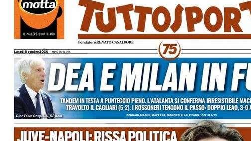 Prima pagina TS - Inter, che rabbia! Due punti gettati