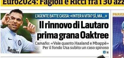 Prima TS - Il rinnovo di Lautaro prima grana Oaktree. Per il fondo Usa subito un caso spinoso