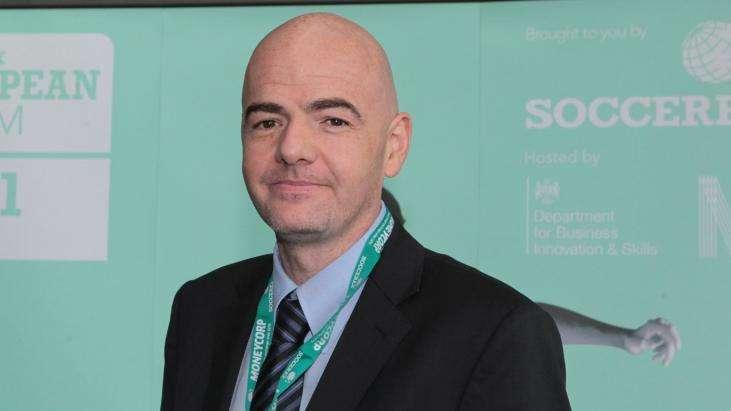 Infantino: "Ieri ho avuto il piacere di incontrare due leggende del calcio come Zanetti e Toldo" 