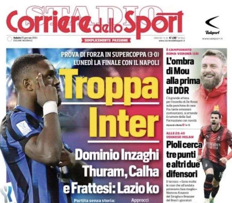 Prima CdS - Troppa Inter: prova di forza in Supercoppa