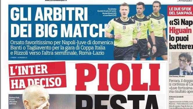 Prima CdS - Suning ha deciso: Pioli resta, guiderà lui il grande rilancio. Verratti e Berardi i primi obiettivi