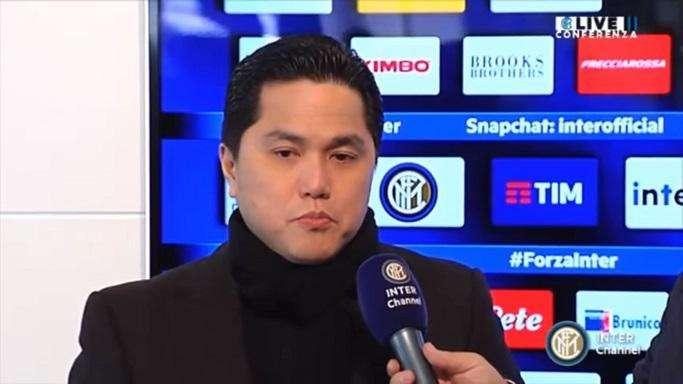 Thohir-Icardi, confronto tra abbracci e cenni d'intesa