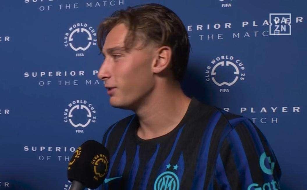 Pio Esposito a DAZN: "Quando ho visto la palla entrare non ci credevo. Poi ho visto Lautaro esultare"