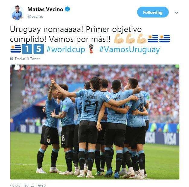 L'Uruguay fa felice Vecino: "Primo obiettivo raggiunto, andiamo oltre"