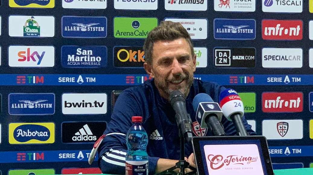 Cagliari, Di Francesco: "Parma avversario diverso dall'Inter, ma sarà difficile. Godin non verrà convocato"