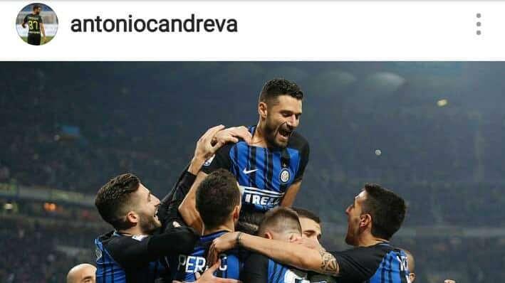 L'assistman Antonio Candreva esulta su Instagram: "3 punti importanti"