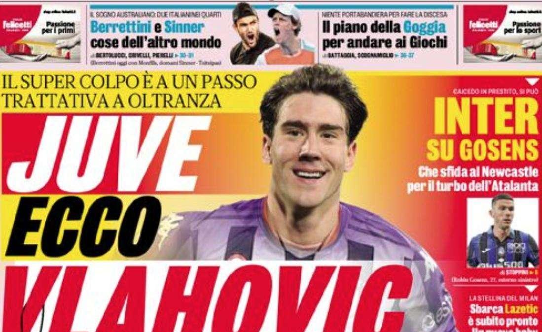 Prima GdS - Inter su Gosens: che sfida al Newcastle per il turbo dell'Atalanta