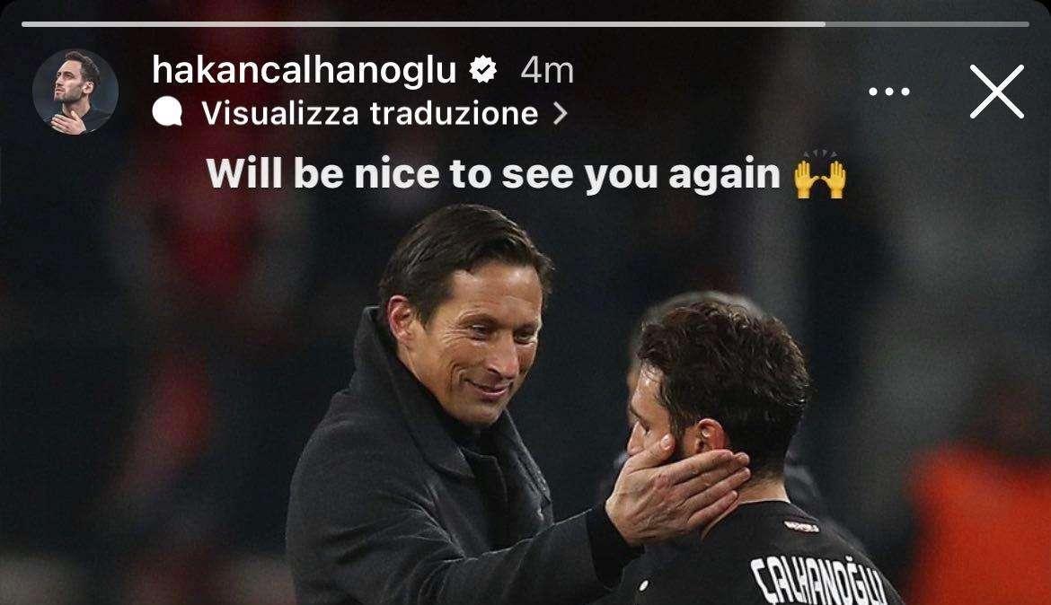 Benfica-Inter, Calhanoglu ritrova Roger Schmidt: "Sarà bello rivederti di nuovo"
