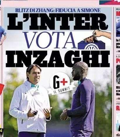 Prima GdS - L'Inter vota Inzaghi. Blitz di Zhang: fiducia a Simone