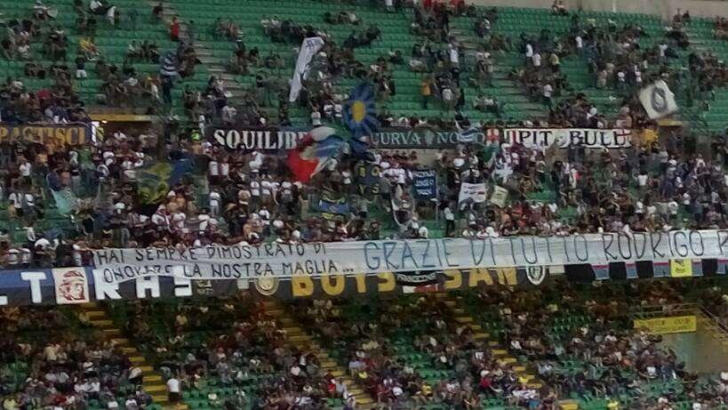 La Curva Nord saluta Palacio: "Grazie, hai sempre dimostrato di onorare la nostra maglia"