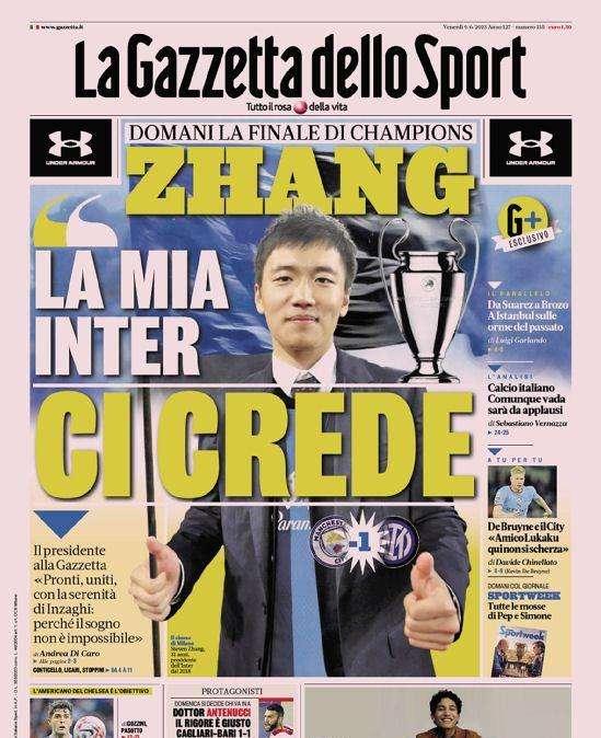 Prima GdS - Zhang: "La mia Inter ci crede. Il sogno non è impossibile"