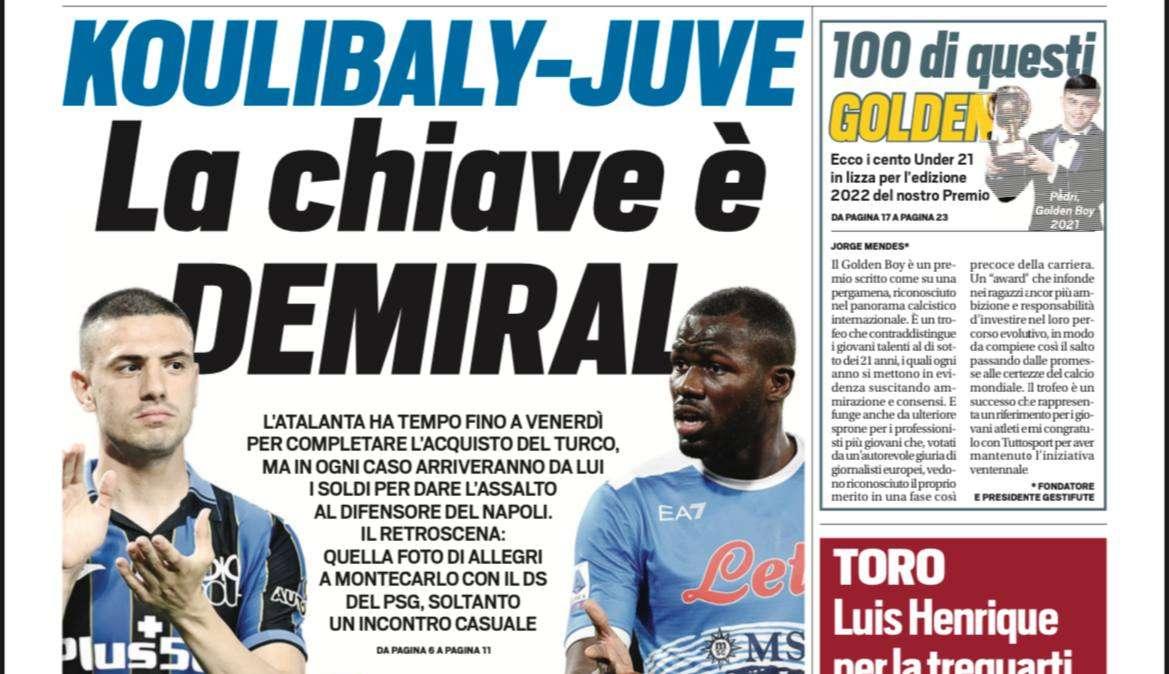 Prima TS - Juventus, per Demiral spunta l'ombra dell'Inter