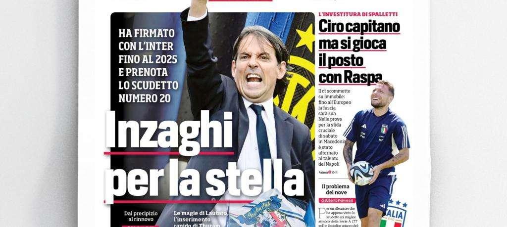 Prima CdS - Inzaghi per la stella: firma fino al 2025 e prenota lo scudetto numero 20