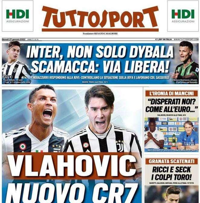 Prima TS - Inter, non solo Dybala. Via libera per Scamacca