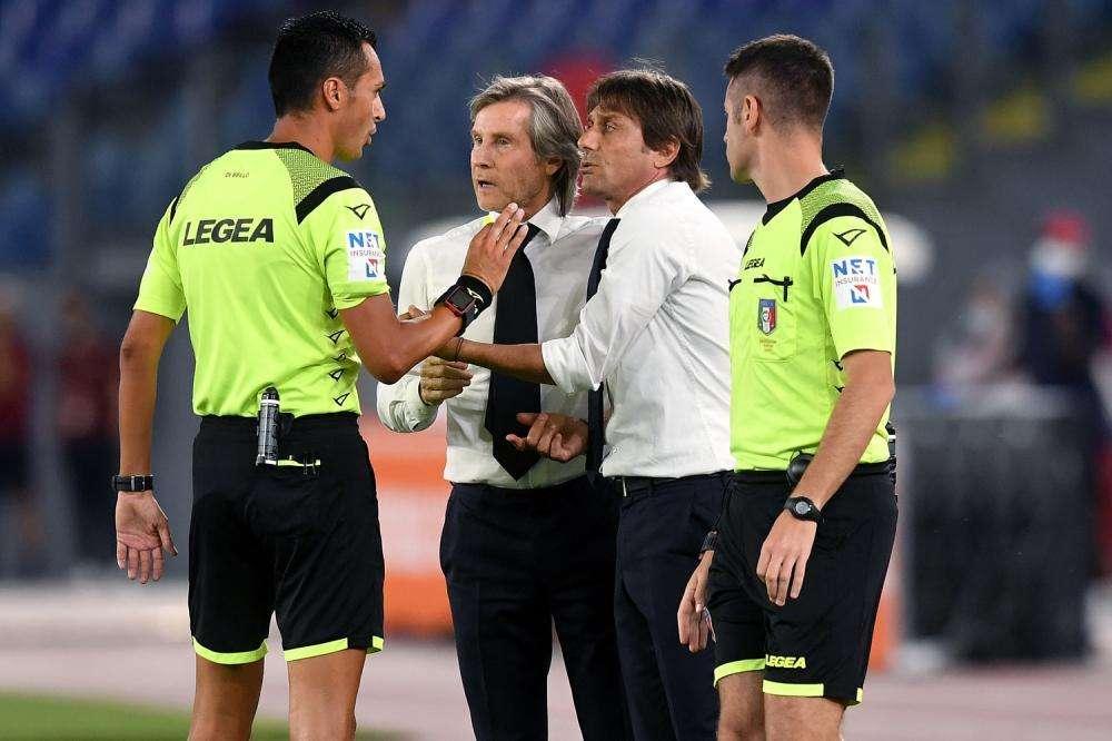 Roma-Inter - Di Bello, errore grave sul pari della Roma. Mancini se la cava, ma rischia grosso