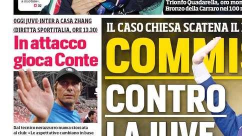 Prima CdS - In attacco gioca Conte: nuova stoccata al club. Barella: "Io mi fido di Antonio, ci farà vincere"