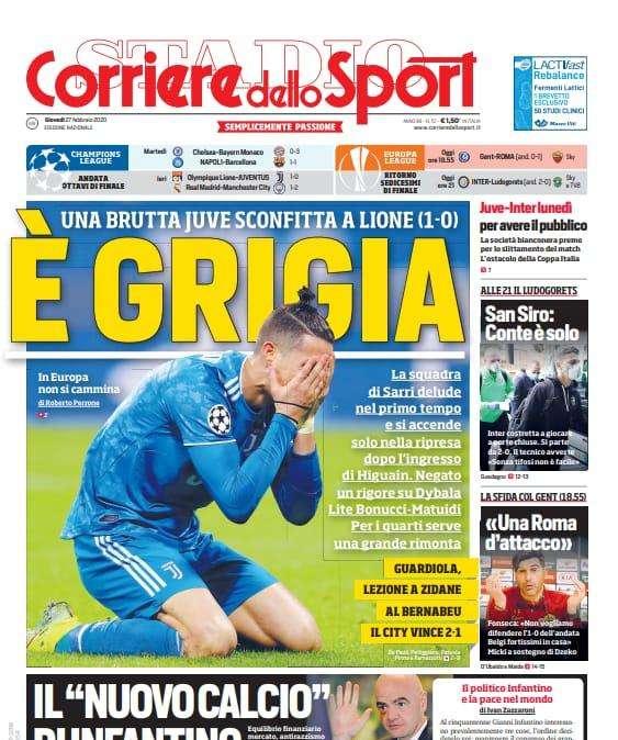 Prima CdS - San Siro, Conte è solo. Juve-Inter lunedì per avere il pubblico