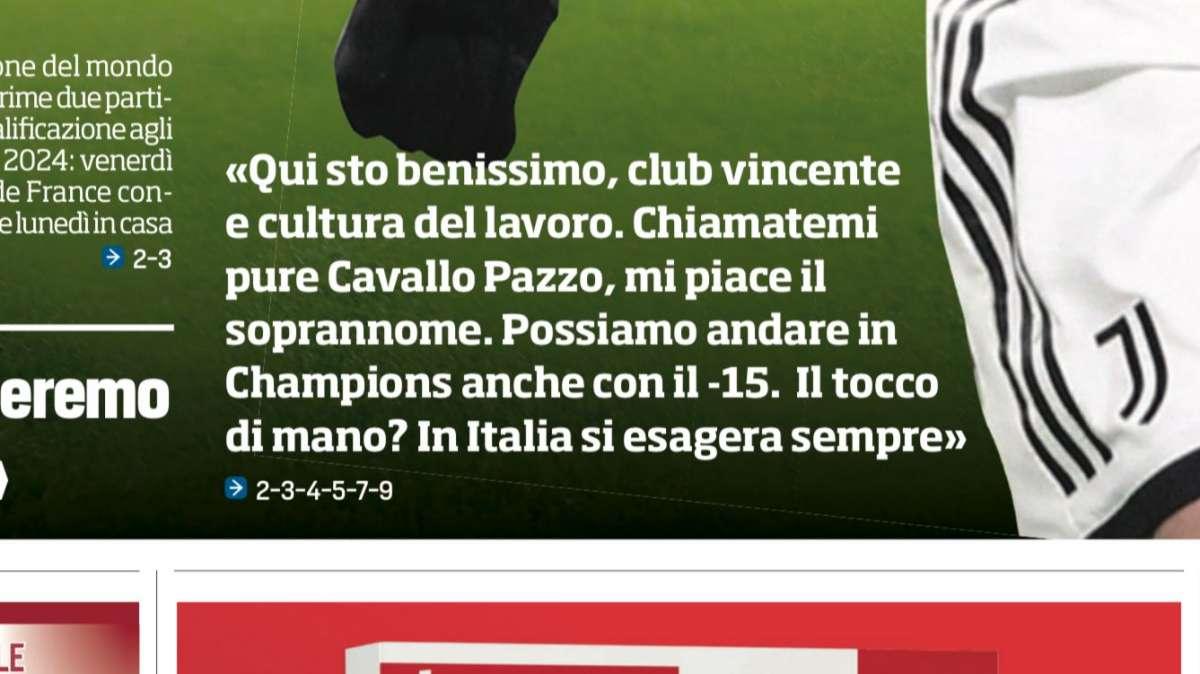 Prima TS - Rabiot: "Possiamo andare in Champions anche col -15. Tocco di mano? Si esagera sempre"