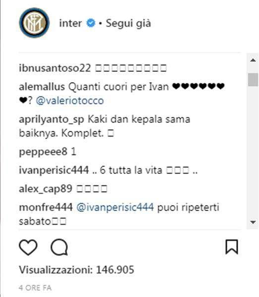 L'Inter chiede ai tifosi quale gol di Perisic preferiscono. Nel sondaggio il croato non ha dubbi