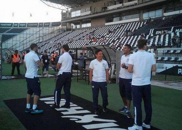 FOTO - Stadio Toumpas, il sopralluogo dei nerazzurri