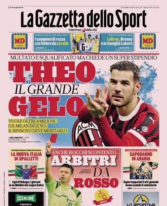 Prima GdS - Theo, il grande gelo. Capodanno in Arabia. Supercoppa dal 2 al 6 gennaio, come cambia il calendario