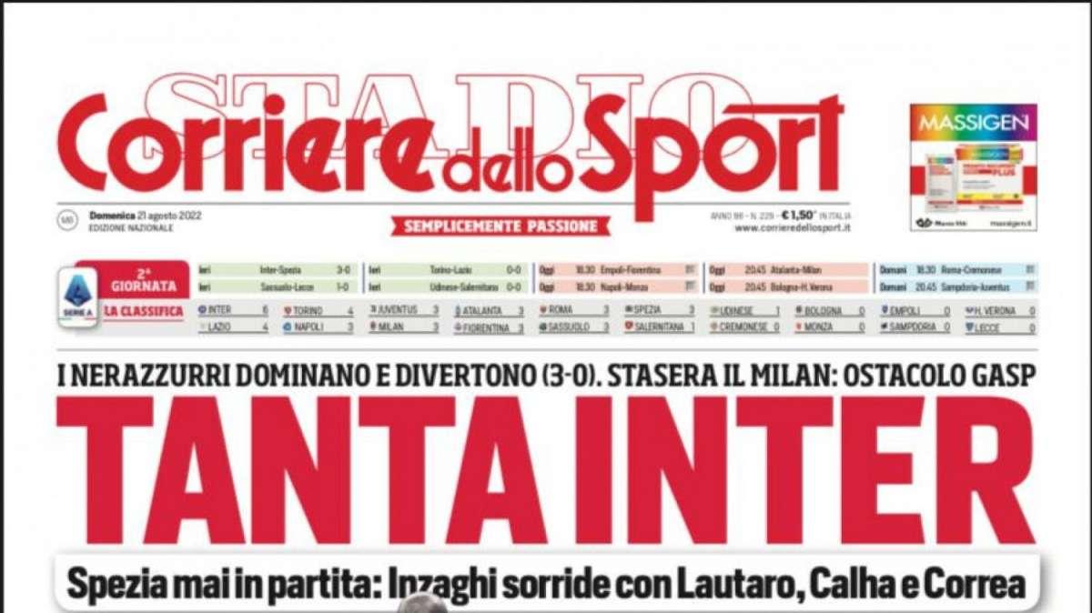 Prima CdS - Tanta Inter. Spezia mai in partita: Inzaghi sorride con Lautaro, Calha e Correa