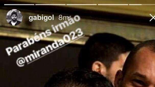 Gabigol, messaggio a Miranda: "Auguri, fratello"