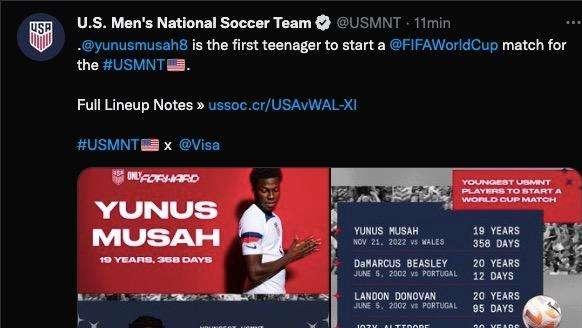 L'Inter segue Musah, lui si prepara all'esordio dal 1' al Mondiale: gli Stati Uniti omaggiano il debutto da record