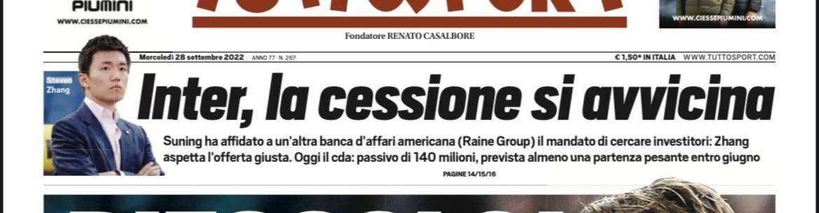 Prima TS - Inter, la cessione si avvicina. Zhang aspetta l'offerta giusta
