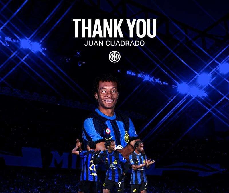 UFFICIALE - Cuadrado e l'Inter si salutano. L'omaggio del club: "Grazie Juan da tutta la famiglia nerazzurra"