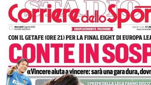 Prima CdS - Conte in sospeso: con il Getafe per l'Europa League e il futuro