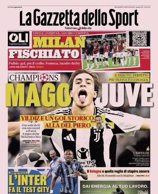 Prima GdS - L’Inter fa il test City, Inzaghi e il dubbio Lautaro. Fonseca, incubo derby