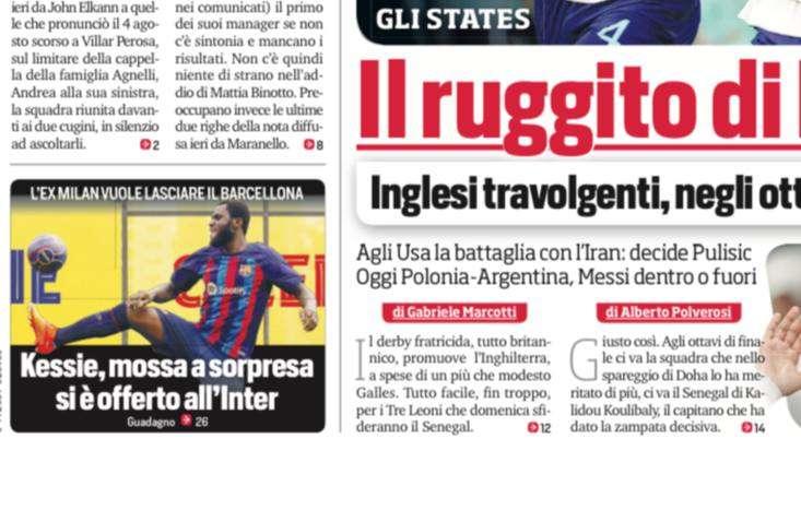 Prima CdS - Kessie si è offerto all'Inter. La Juve rischia: si teme la penalizzazione