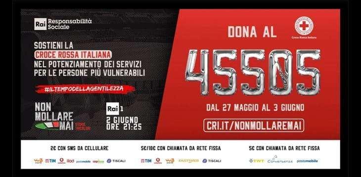 'Non mollare mai-Storie tricolori': Zanetti, Del Piero e Baresi protagonisti del charity show