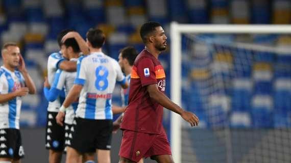 Juan Jesus-Tare, piccolo battibecco nel derby di Roma dopo il gol annullato a Muriqi