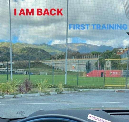 Genoa, Males finalmente negativo al Covid-19: "Sono tornato, primo allenamento"