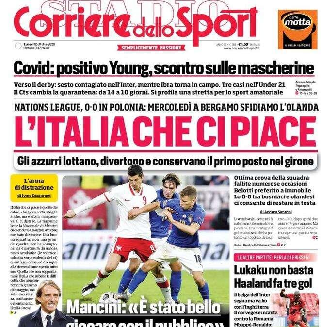 Prima CdS - Covid, positivo Young. Lukaku non basta, perla di Eriksen