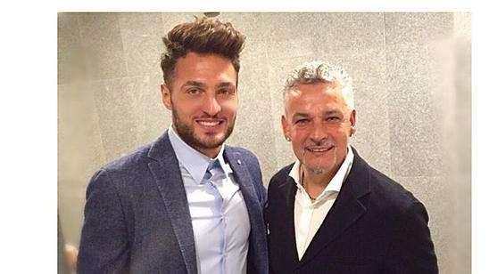 FOTO - D'Ambrosio posa con l'immenso Roby Baggio