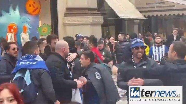 Sky - Clima di festa a Milano, interisti e tifosi del Porto cantano per José Mourinho