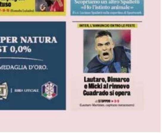 Prima GdS - Lautaro, Dimarco e Micky al rinnovo. Cuadrado si opera
